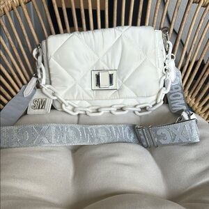 White Quilted Crossbody Bag